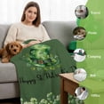 thumbnail image 6 of Throw Blanket Fleece Throw Blanket 40x50in, St. Patrick'S Day Hat Shamrock Gradient Soft Lightweight Bed Blankets Dark Green Vintage Linen Fuzzy Couch Blankets for All Season, 6 of 9