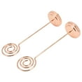 thumbnail image 4 of Desktop Card Holder, Metallic Texture Table Card Decor Steady Semicircle Convex Design  For Anniversary Party For Wedding Office Rose Gold,Gold, 4 of 8