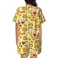 thumbnail image 4 of Womens Pajama Sets With Pocket, Funny Construction Vehicles Lounge Sets Short Sleeve Sleepwear PJ Sets for Women, 4 of 6