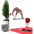 thumbnail image 3 of - 12 Boxed Christmas Cards with Envelopes - Adorable Holiday Animals, Fun Kids Notecard Set (1 Design, 12 Cards) - Zoo Yoga Giraffe B6547BXSG, 3 of 7