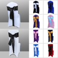 thumbnail image 4 of Cintas para sillas Babenest Satin, 10 unidades, 18 x 274 cm, color negro, 4 of 8