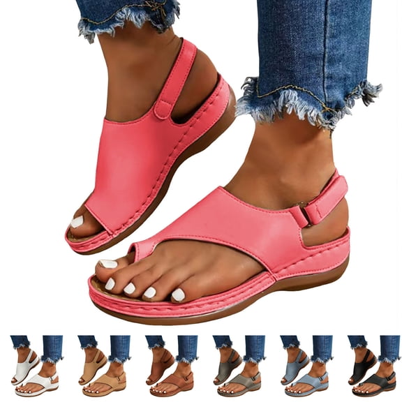 Dakaela Orthopedic Wedge Sandals for Women Comfortable Walking Dressy Slides 2026 Ladies Platform Slingback Casual Shoes Indoor Outdoor Beige 6
