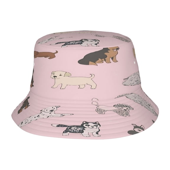 Cute Dogs Fisherman's Hat Lightweight and Breathable Sun Hat Suitable for Both Men and Women