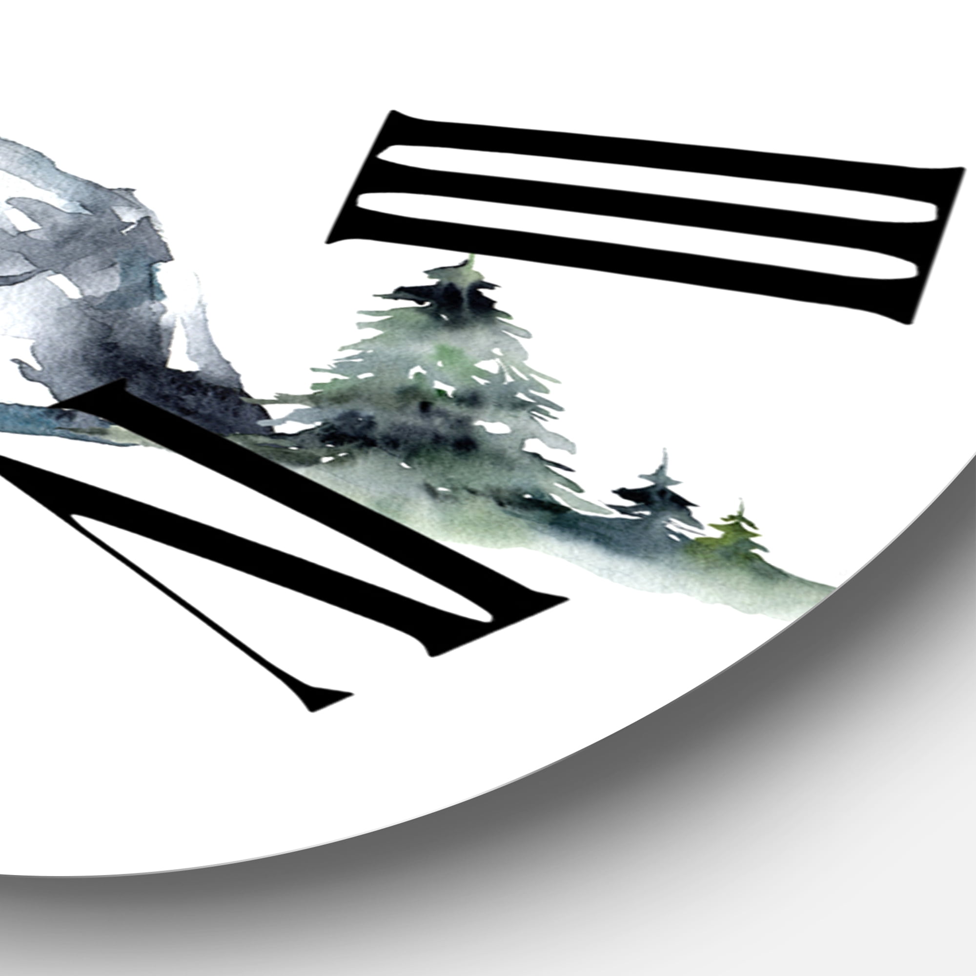 Designart 1 in Modern,Contemporary Wall Clock