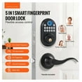 thumbnail image 2 of Fingerprint Door Lock with Handles - Keyless Entry, Password & Fingerprint Access - Smart Security Lock for Home - Waterproof, 50 Fingerprints & 100 Passcodes, 2 of 8