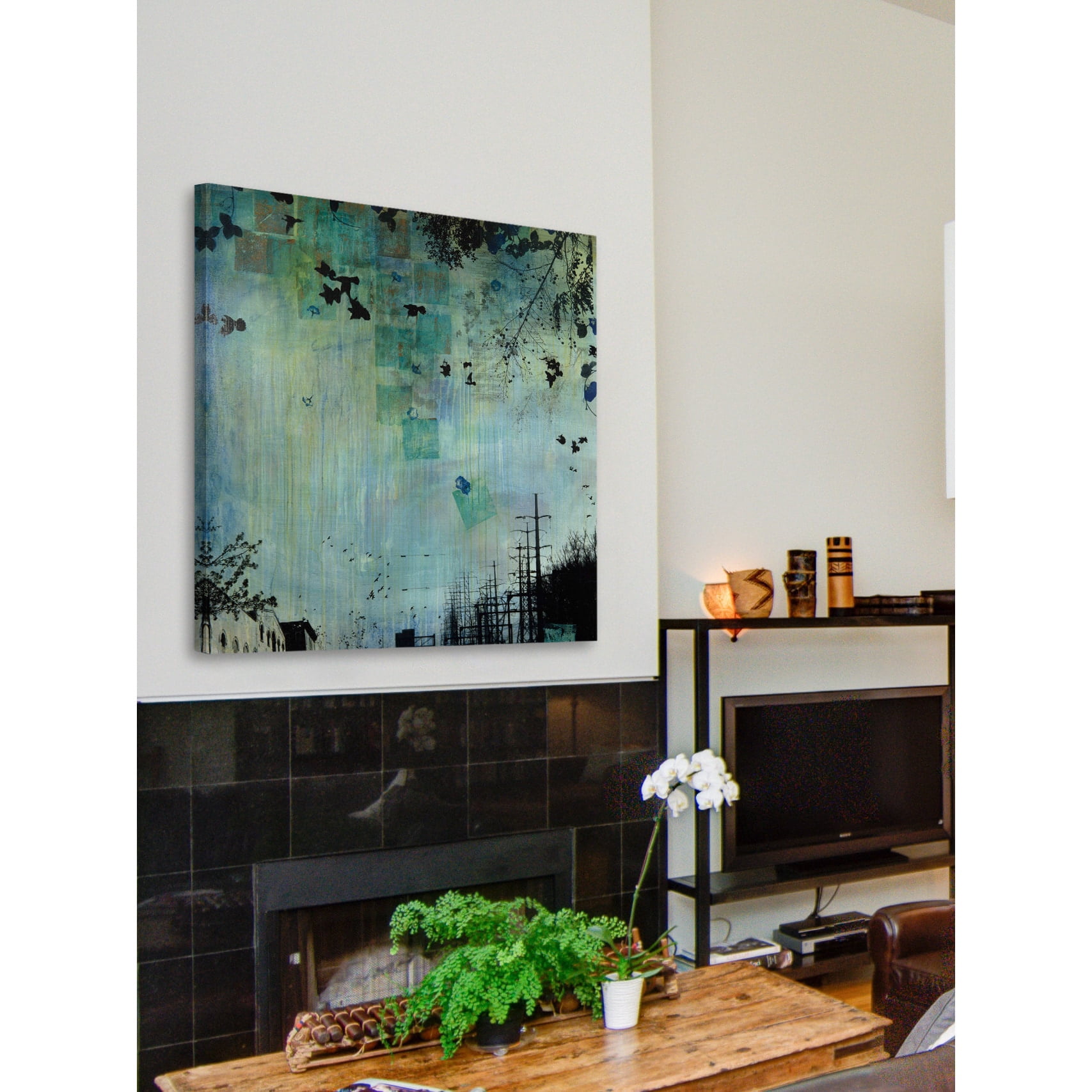 "Electric Power" Painting Print on Wrapped Canvas