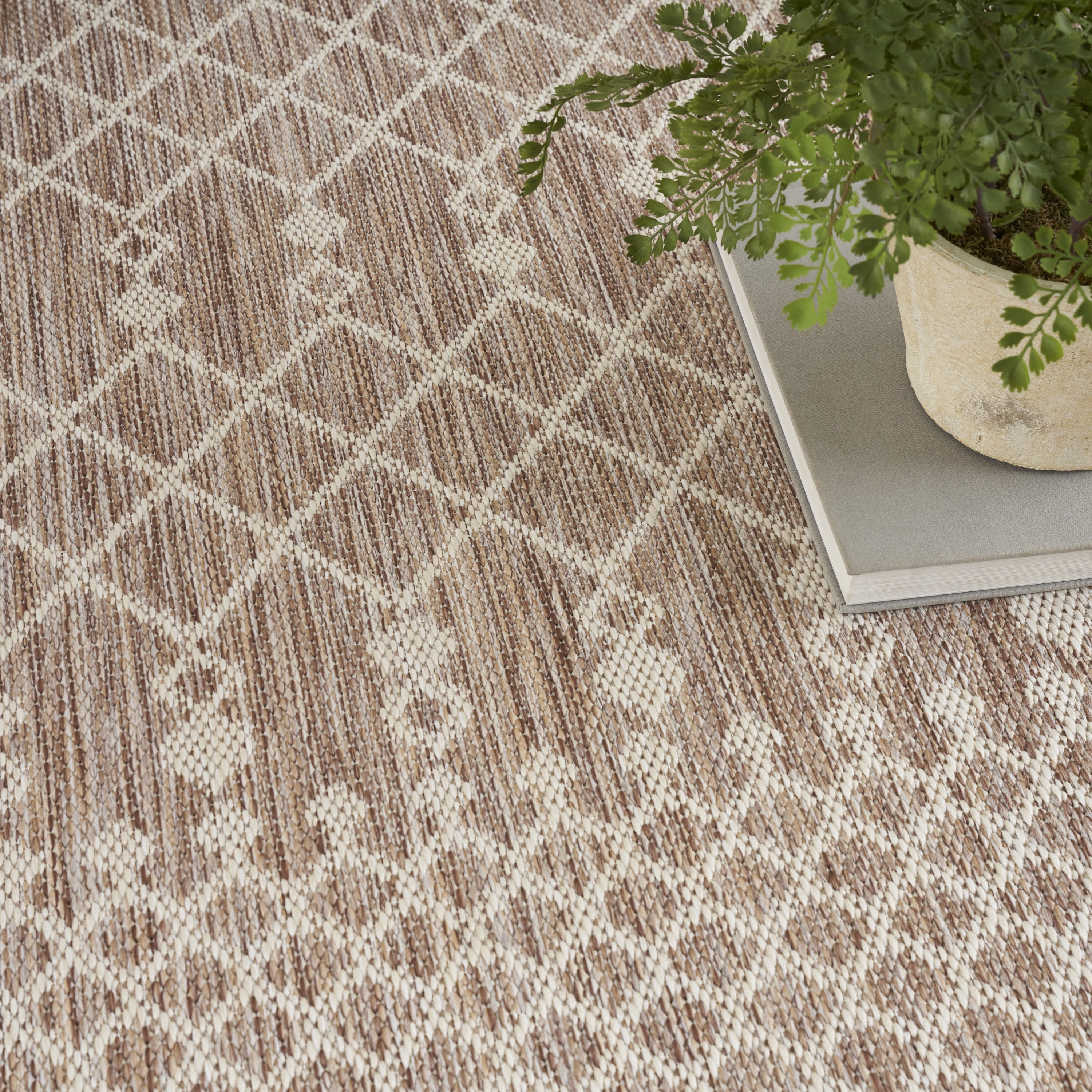 Nourison Positano Indoor/Outdoor Beige 5' x 7' Area Rug (5x7)
