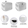 thumbnail image 5 of Toaster Cover 4 Slice, Grey Striped Dustproof Bakeware Oven Protector with Top Hook, Modern Farmhouse Gray White Stripes Waterproof Small Kitchen Appliance Toasters Dust Cover, 12"x11"x8", 5 of 9