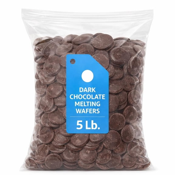 Milk Chocolate Melting Wafers, 5 lb, Smooth Cocoa Wafers for Baking & Dipping (5 Pound, Dark Chocolate)