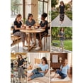 thumbnail image 5 of Chiclily Women's Lounge Set Short Sleeve Shirt and Wide Leg Capri Pants Sweatsuit with Pockets 2 Piece Pajamas Set, Size XL, 5 of 9