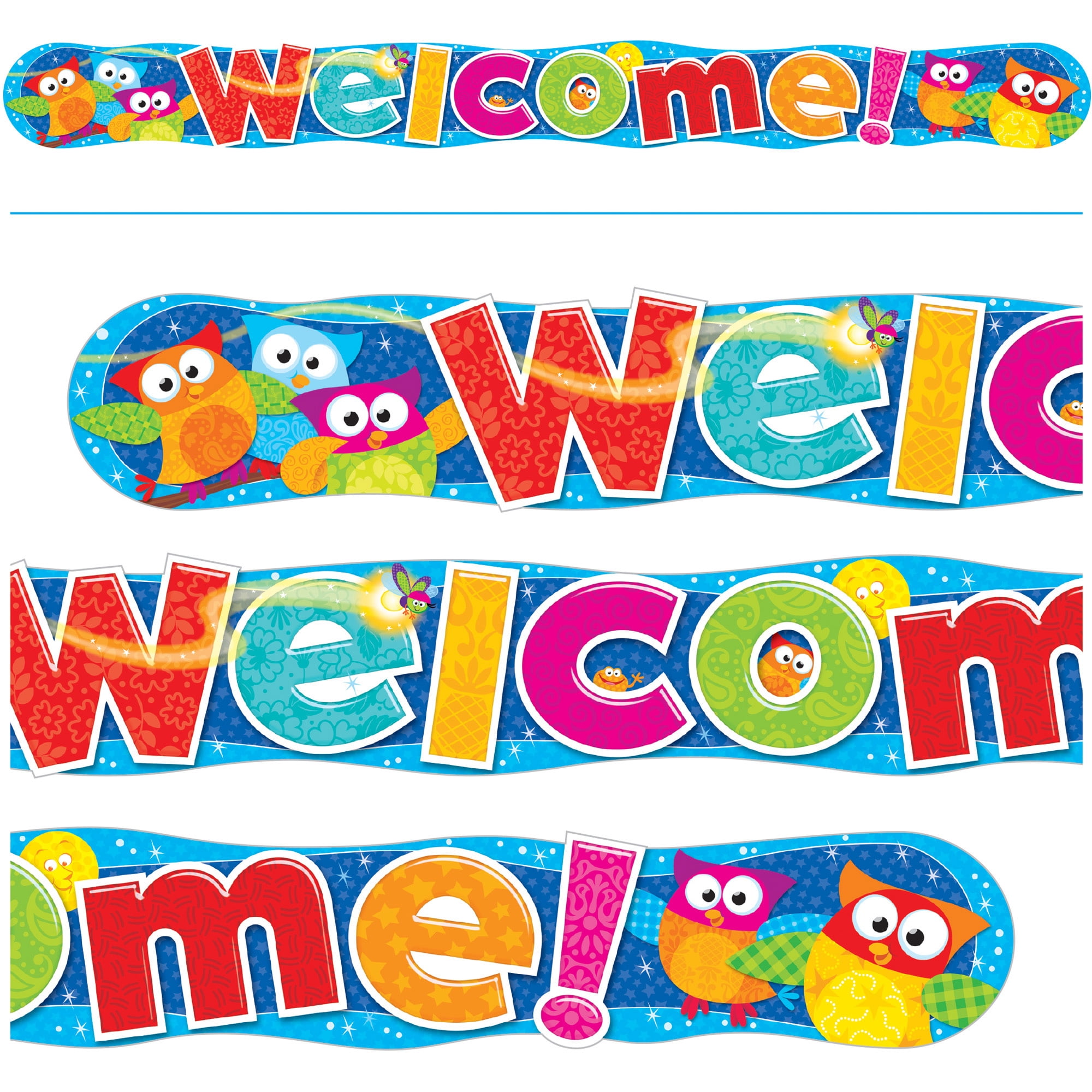 Trend, TEP25071, Welcome Owl-Stars Expressions Banner, 1