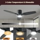 thumbnail image 5 of Vagizm Ventilador de Techo Empotrado de 42 Pulgadas con Luz - Ventilador de Techo Moderno de 3 Aspas para Sala de Estar y Recámara - Motor CC Silencioso - Regulable - Función Reversible - Negro, 5 of 7