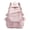 Pink, variant on Macaron Solid Color Canvas Backpack, Lightweight School Bag for G-i-r-l-s & Women, Casual Travel Daypack with Multiple Pockets for College and Outdoor