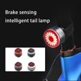 thumbnail image 2 of Luz trasera para bicicleta Yuarrent LED Carga USB Azul, 2 of 6
