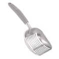 thumbnail image 3 of Aleación de aluminio Hueco Gato Litter Scooper Litter Pala Tamiz con mango largo Pet Poop S Eccomum colador, 3 of 7