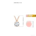 thumbnail image 3 of ANGARA Natural Diamond Solitaire V-Bale Pendant in 14K Rose Gold for Women (Size-4.1mm| Color-G| Clarity-VS2) | April Birthstone, Anniversary, Jewelry Gift for Women | Natural Diamond Necklace, 3 of 10