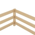 thumbnail image 4 of Sesslife Full Size Floor Bed with Door and Fence, Wood Full Floor Platform Bed with Slats, Full Montessori Bed for Boys Girls, No Box Spring Needed, Oak, 4 of 8