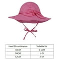 thumbnail image 2 of Generic Clearance Beach Hats for Children's Kid's Solid Sun Hat Wide Brim UPF 50+ Protection Hat for Toddler Boys Girls Adjustable Bow Bucket Hat for Travel Hiking Christmas(,Pink), 2 of 3