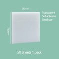 thumbnail image 1 of Ensemble de Notes Adhésives Transparentes 50 Feuilles Bloc-Notes Imperméable Autocollants pour Papeterie École Bureau, 1 of 7