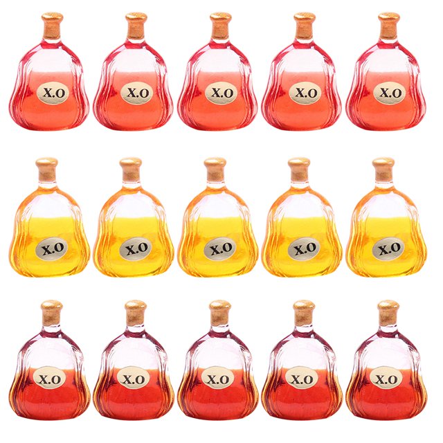 Coofit 15 Pcs Breloques en Résine Mini Bouteilles de Vin Décoration en Résine Décorations pour Téléphone