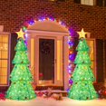 thumbnail image 2 of Costway Pop-Up Christmas Tree Pull-Up Artificial Xmas Collapsible Decoration 200 Lights, 2 of 10