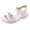 White, variant on Cathalem Toddler Girls Sandals Toddler Girl Sandals Girls' Sandals - Comfort Sole Open Toe Dress Sandals for Little and Big Girls - Fancy Girls Glitter Princess Sandals (Pink,3)