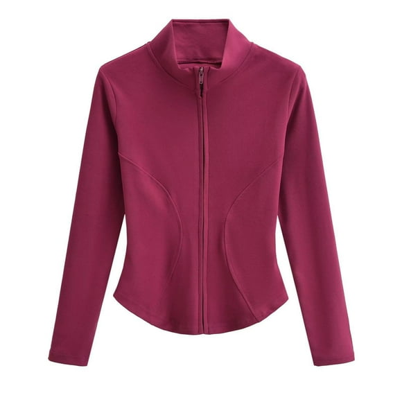 Jamicy Womens Jackets Trendy Gift For Mom Soft Polar Fleece Jacket Full Zip Long Sleeve With Side Pocket Casual Basic Lightweight Coat For Women With Plus Size