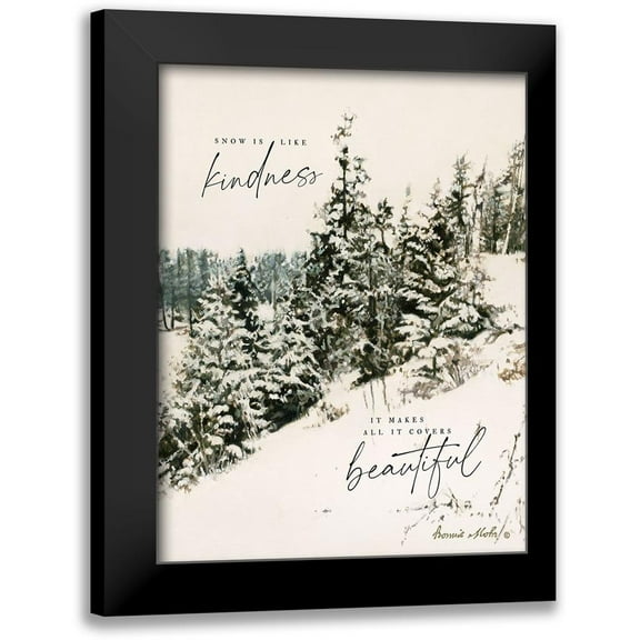 Mohr, Bonnie 12x14 Black Modern Framed Museum Art Print Titled - Snow Covered