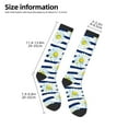 thumbnail image 5 of Easygdp Daisy Striped Nautical Soccer Socks Sport Knee High Socks Calf Compression Athletic Socks for Men and Women, 5 of 9