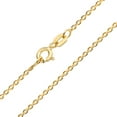thumbnail image 2 of Bling Jewelry Womens Fine Italian Rolo Link Cable Chain Necklace 14K Yellow Plated Silver 16-24 Inch, 2 of 5