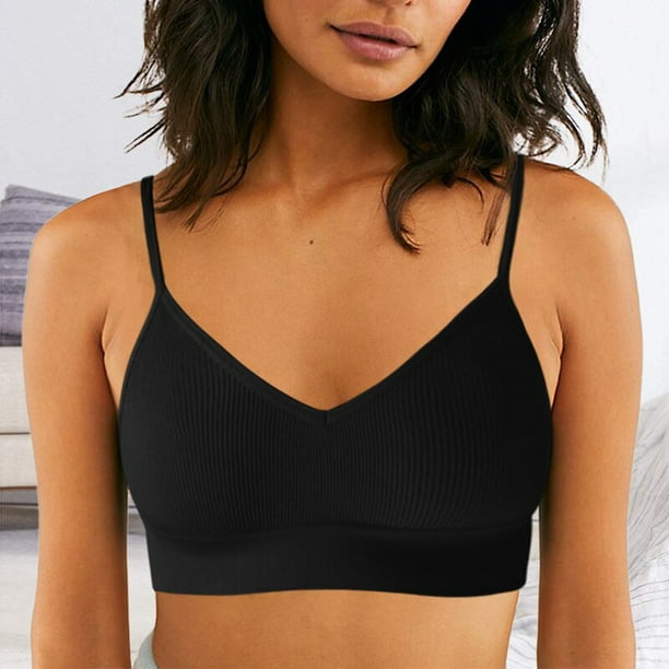 Camisola sin costuras para mujer Top corto de Fitness elegante Sexy informal combina con todo ropa interior de algodon de hilo Top sin mangas Walmart en linea