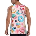 thumbnail image 3 of Easygdp Cupcakes and Donuts Men's Tank Top, Sleeveless Muscle T Shirts, Breathable, Quick-Dry, Loose for Gym, Running, Fitness - 3X-Large, 3 of 9