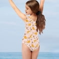 thumbnail image 4 of SEANATIVE Corgi Paws One-Piece Swimsuit Comfortable Kids Cover Ups for Swimwear Girls Leisure V Neck Beach Bathing Suit Size 11-12 Years, 4 of 7