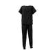 thumbnail image 2 of Conjunto de uniforme médico para mujer, camiseta cómoda de manga corta y pantalones deportivos con Negro, 2 of 9
