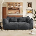 thumbnail image 6 of Aukfa Cloud Comfy Sofa, 24.4" Deep Seat Loveseat Couch for Living Room, No Assemble,Chenille,Black, 6 of 8