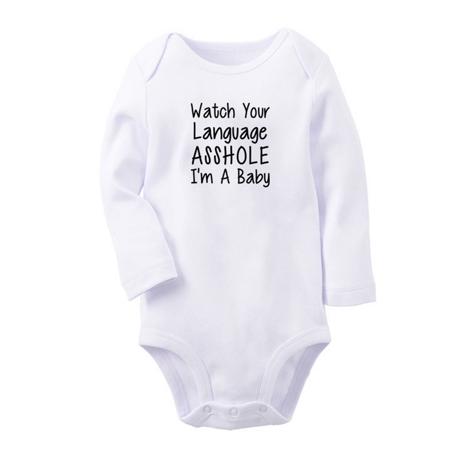 Watch Your Language I'm A Baby Funny Rompers, Newborn Baby Unisex