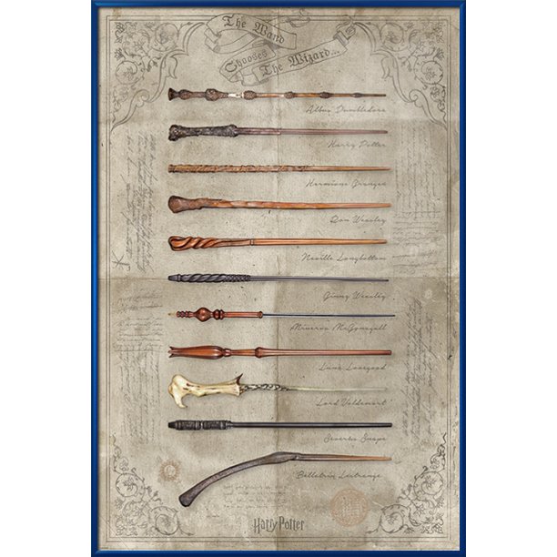 Harry Potter Framed Movie Poster Print The Wand Chooses The Wizard Size 24 X 36 Walmart Com Walmart Com