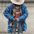 thumbnail image 4 of Cardigan Tricoté à Manches Longues pour Hommes Automne Hiver Ouvert devant Imprimé à Carreaux Rouge m, 4 of 8