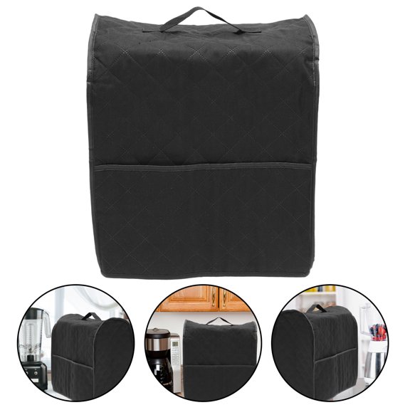 SEWCHICS Black Polyester Stand Mixer Cover for Kitchen Appliance and Decorative Use
