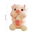 thumbnail image 3 of Lindo Cerdo Con Botella De Peluche De Juguete Suave Muñeco De Peluche Almohada Decoración Del Hogar Regalos De Cumpleaños, 3 of 8