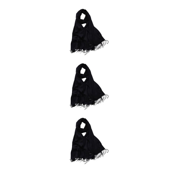 Sonducket Bufanda de mujer con borla Color puro grueso moda invierno bufandas hechas a mano señoras Cachemira chal envolturas viaje nuevo Type4 NO4