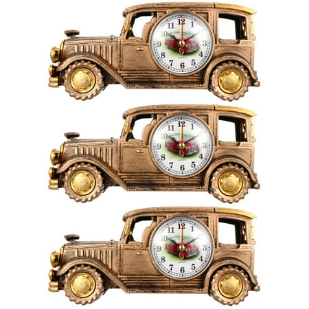 WORGEOUS 3pcs Car Model Alarm Clock Household Kids Room Bedroom Decoration Alarm Clock