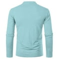thumbnail image 4 of Hearthz Men's Henley T-Shirt Long Sleeve Fall 3-Button Solid Color Mens Tshirts Round Neck Baseball Tee Shirt, 4 of 7