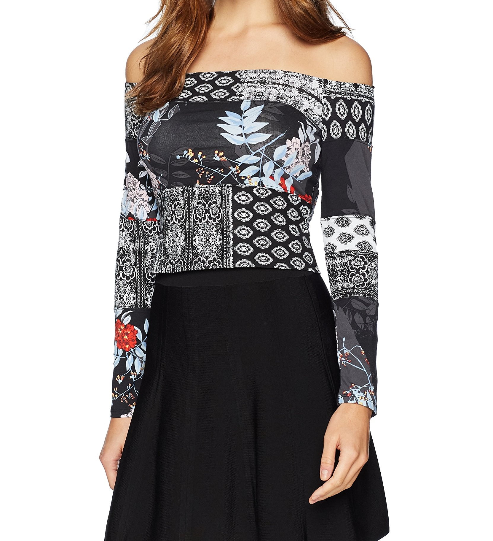 guess black long sleeve top