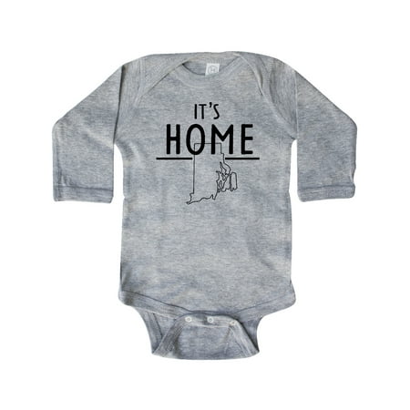 

Inktastic It s Home- State of Rhode Island Outline Gift Baby Boy or Baby Girl Long Sleeve Bodysuit