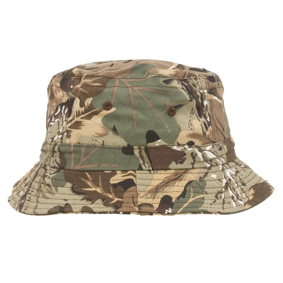 Pigment Dyed Bucket Hat, Leaf Camo