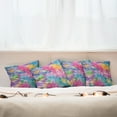 thumbnail image 4 of Ambesonne Geometric Throw Pillow Cover 4 Pack, Abstract Blurry Image, 20", Multicolor, 4 of 5