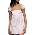 thumbnail image 6 of Yunliwuli Women Strapless A-Line Dress Solid Color/Plaid Summer Backless Mini Party Dress Cocktail Beach Streetwear Aesthetic Clothes, 6 of 10