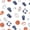 Blue Orange White, variant on Castle Fairy Multi-Sport Balls Zipper Twin Comforter Sets with Fitted Sheet and 2 Pillowcases, Hand-Drawn Gloves Zipper Bedding Set, Blue Orange White,4-Piece