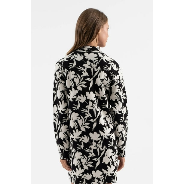 Blu Pepper Women's Mock Neck Floral Jacquard Sweater Dress - Walmart.ca